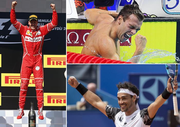 Combo Sport Vettel Paltrinieri Fognini