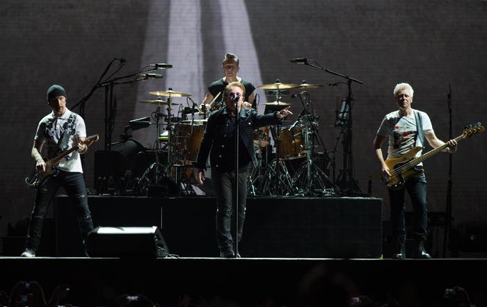 U2 in concert in Rome