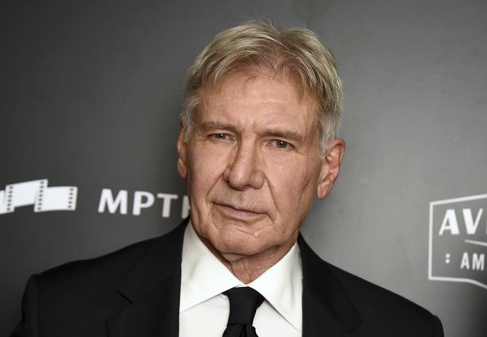 Harrison Ford poses in the press room at the Hollywood Film Awards at the Beverly Hilton hotel on Sunday, Nov. 5, 2017, in Beverly Hills, Calif. (Photo by Jordan Strauss/Invision/ANSA/AP) [CopyrightNotice: 2017 Invision]