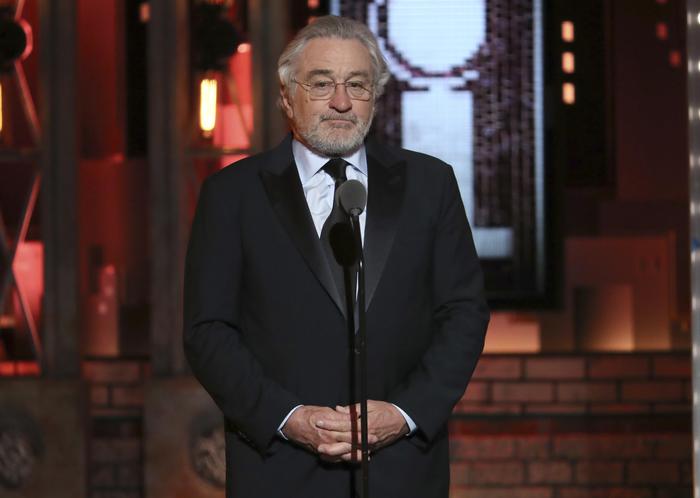 Robert De Niro introduces a performance by Bruce Springsteen at the 72nd annual Tony Awards at Radio City Music Hall on Sunday, June 10, 2018, in New York. (Photo by Michael Zorn/Invision/ANSA/AP) [CopyrightNotice: Invision]