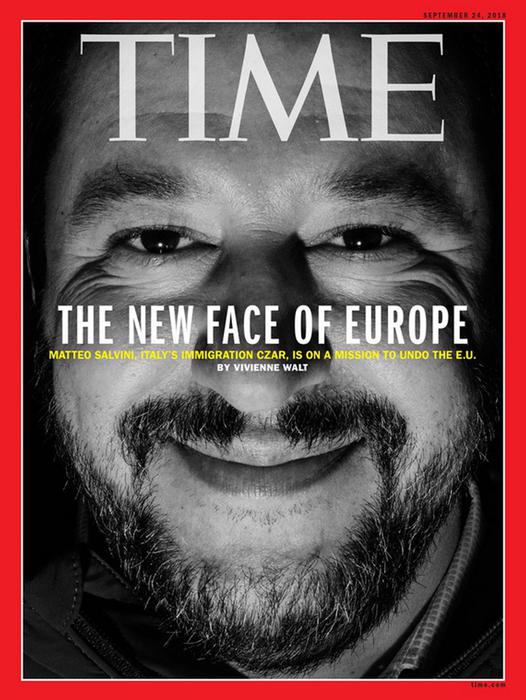 La copertina del Time dedicata a Matteo Salvini. 13 settembre 2018. ANSA/ TIME +++ NO SALES - EDITORIAL USE ONLY +++