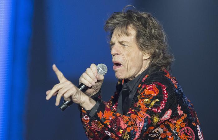 FILE - In this Oct. 22, 2017 file photo, Mick Jagger of the Rolling Stones performs during the concert of their 'No Filter' Europe Tour 2017 at U Arena in Nanterre, outside Paris, France. The Rolling Stones are postponing their latest tour so Jagger can receive medical treatment.  The band announced Saturday, March 30, 2019 that Jagger has been advised by doctors that he cannot go on tour at this time. The band added that Jagger is expected to make a complete recovery so that he can get back on stage as soon as possible.  (ANSA/AP Photo/Michel Euler, File) [CopyrightNotice: Copyright 2017 The Associated Press. All rights reserved.]