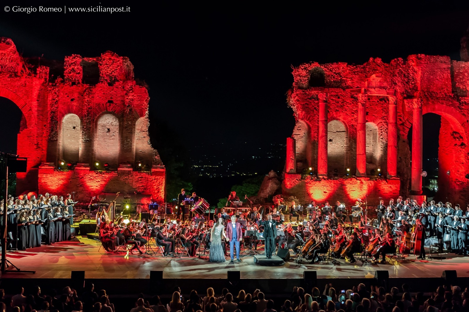 Grande successo per i due concerti di Andrea Bocelli  con il Coro Lirico Siciliano