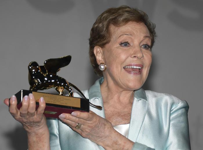 British actress Julie Andrews poses after she received the Golden Lion for Lifetime Achievement Award during the 76th annual Venice International Film Festival, in Venice, Italy, 02 September 2019. The festival runs from 28 August to 07 September.  ANSA/CLAUDIO ONORATI