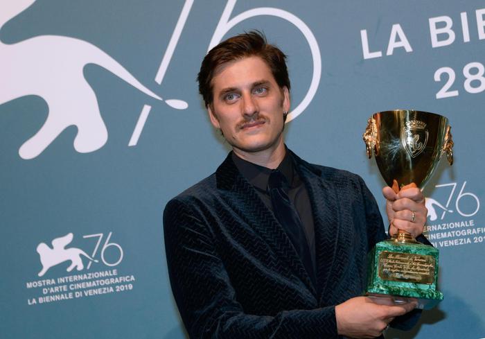 Italian actor Luca Marinelli holds the Volpi Cup (Coppa Volpi) award for Best Actor for his performance in the movie 'Martin Eden' during the awarding ceremony of the 76th annual Venice International Film Festival, in Venice, Italy, 07 September 2019. The festival runs from 28 August to 07 September. ANSA/ANDREA MEROLA