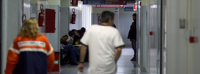 PONTEDERA (PISA) 04 GENNAIO 2007- Il pronto soccorso dell' ospedale Lotti di Pontedera (Pisa) fotografato oggi. FRANCO SILVI/ANSA