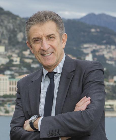 Ezio Greggio posing at the Fairmont Hotel in Monaco, March 4th, 2016. Photo by Marco Piovanotto